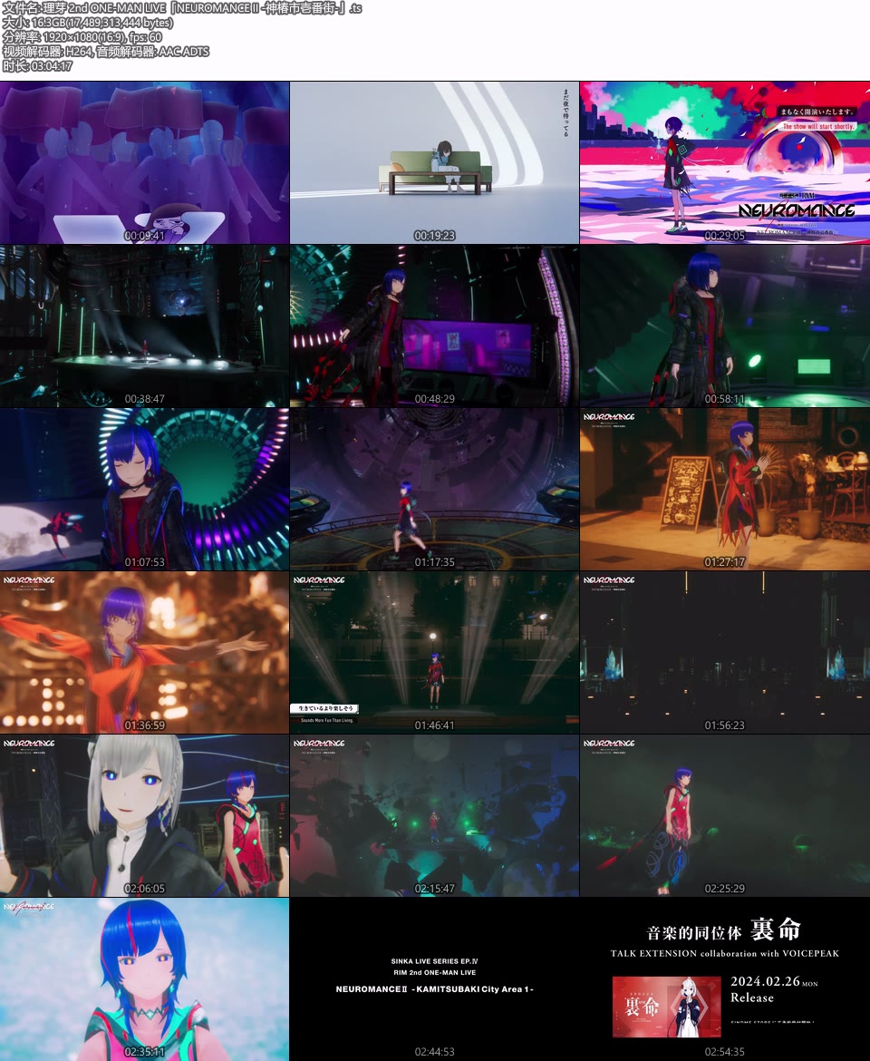 ONE-MAN LIVE「NEUROMANCE」 理芽】「NEUROMANCE Ⅲ」Blu-ray／3rd ONE-MAN LIVE「NEUROMANCE