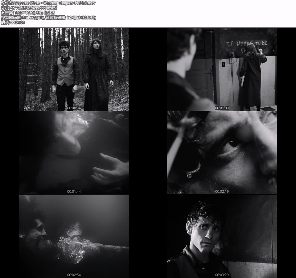 [PR] Depeche Mode – Wagging Tongues (官方MV) [ProRes] [1080P 4.77G]Master、ProRes、欧美MV、高清MV2
