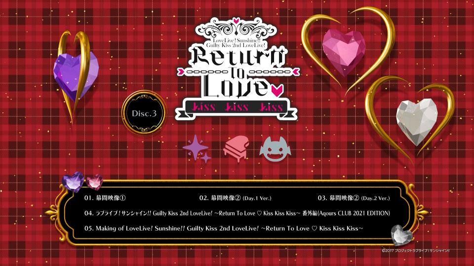 Love Live! Sunshine!! Guilty Kiss 2nd LoveLive!～Return To Love Kiss Kiss Kiss～Blu-ray Memorial BOX (2022) 1080P蓝光原盘 [3BD BDMV 93.1G]Blu-ray、日本演唱会、蓝光演唱会10
