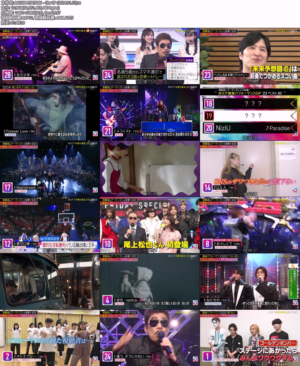 MUSIC STATION – 2hr SP (2024.01.12) 1080P HDTV [TS 10.9G]HDTV日本、HDTV演唱会10