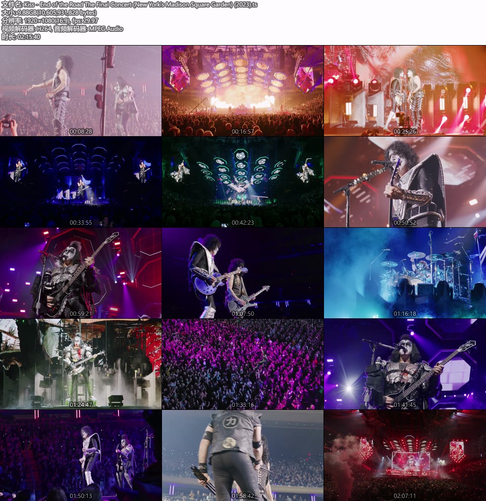 KISS – End of the Road The Final Concert (New York′s Madison Square Garden) (2023) 1080P HDTV [TS 9.9G]HDTV欧美、HDTV演唱会10