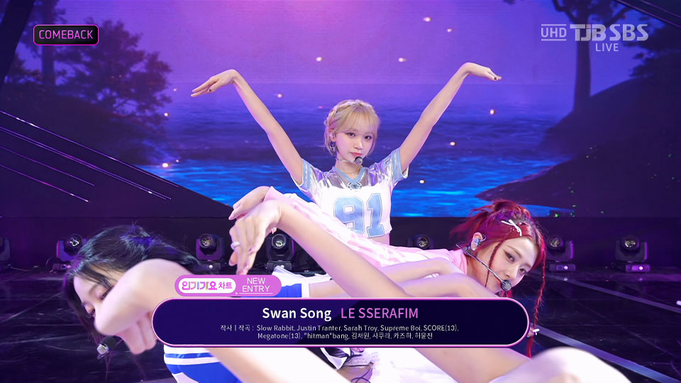 [4K60P] LE SSERAFIM – Swan Song (Inkigayo SBS 20240225) [UHDTV 2160P 1.58G]