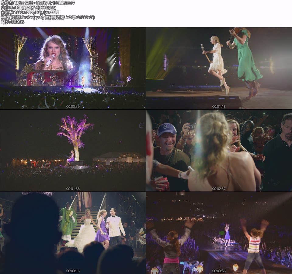 [PR] Taylor Swift – Sparks Fly (官方MV) [ProRes] [1080P 5.41G]Master、ProRes、欧美MV、高清MV4