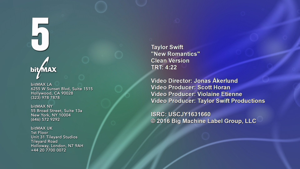 [PR] Taylor Swift – New Romantics (官方MV) [ProRes] [1080P 6.57G]Master、ProRes、欧美MV、高清MV2