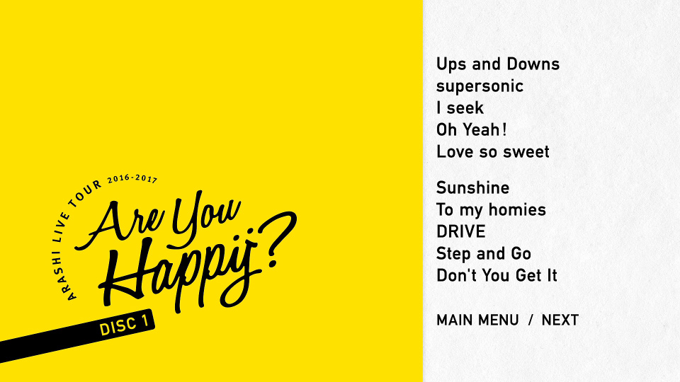 ARASHI LIVE TOUR 2016-2017 Are You Happy<span class=