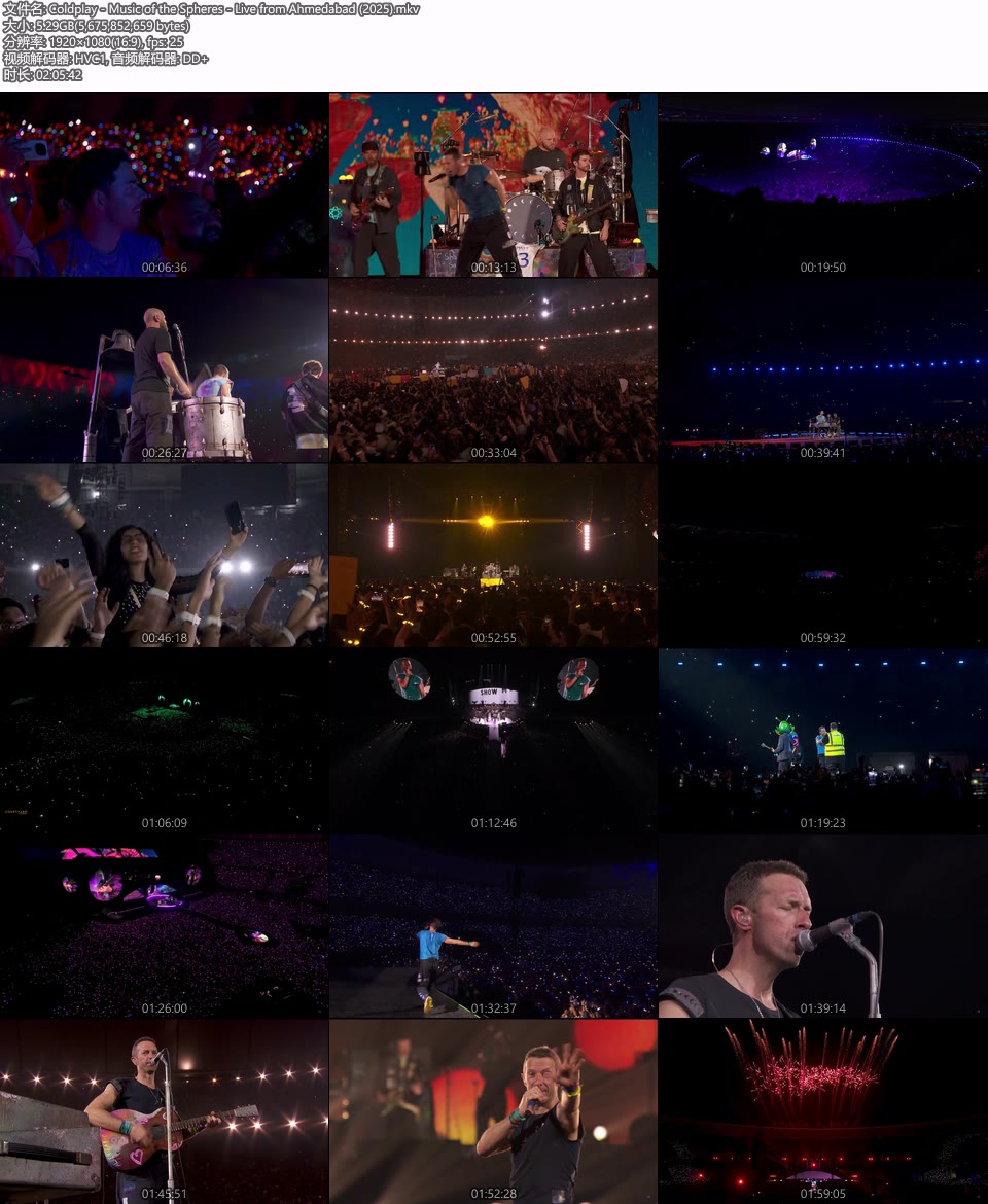 Coldplay – Music of the Spheres : Live from Ahmedabad (2025) 1080P WEB [MKV 5.29G]HDTV欧美、HDTV演唱会4