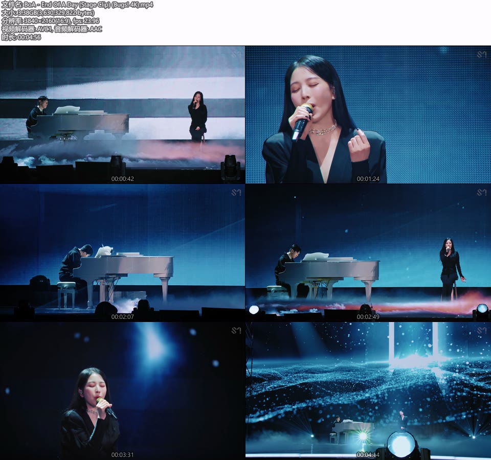 [4K] BoA – End Of A Day (Stage Clip) (Bugs!) (官方MV) [2160P 3.38G]4K MV、Master、韩国MV、高清MV2