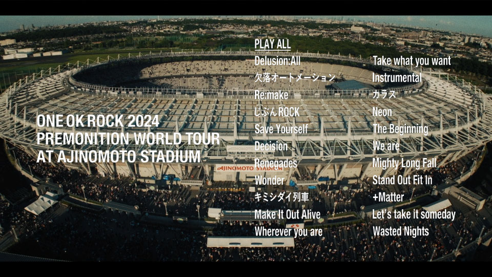 ONE OK ROCK 2024 PREMONITION WORLD TOUR at AJINOMOTO STADIUM (2025