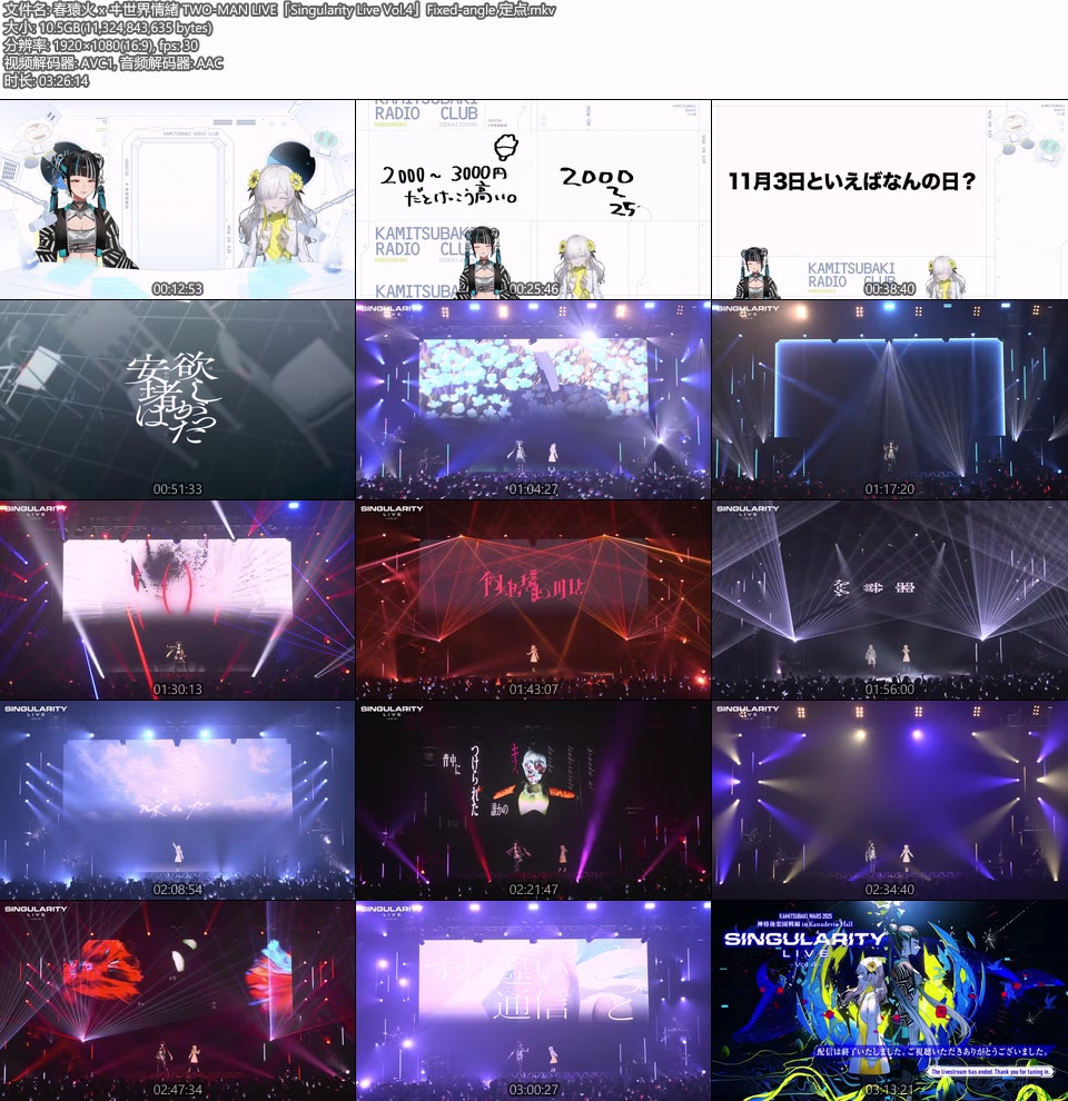 春猿火x ヰ世界情緒TWO-MAN LIVE「Singularity Live Vol.4」(2025.11